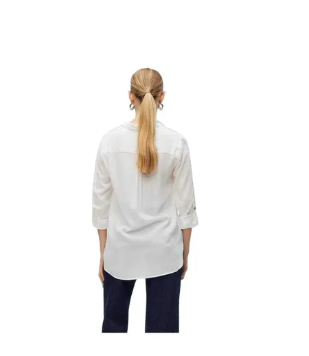 Chemise Manches Roulées Femme Blanc Neige Vero Moda