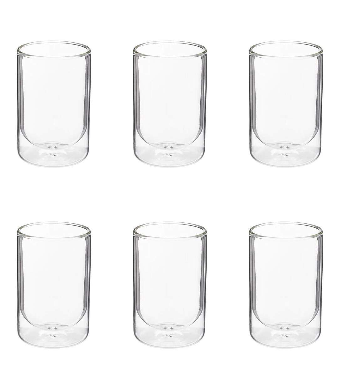 Lot de 6 Mugs Double Paroi Clea 40cl Transparent-1