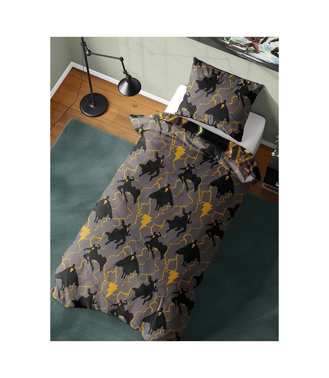 Duvet cover set black/yellow/grey Black Adam-2