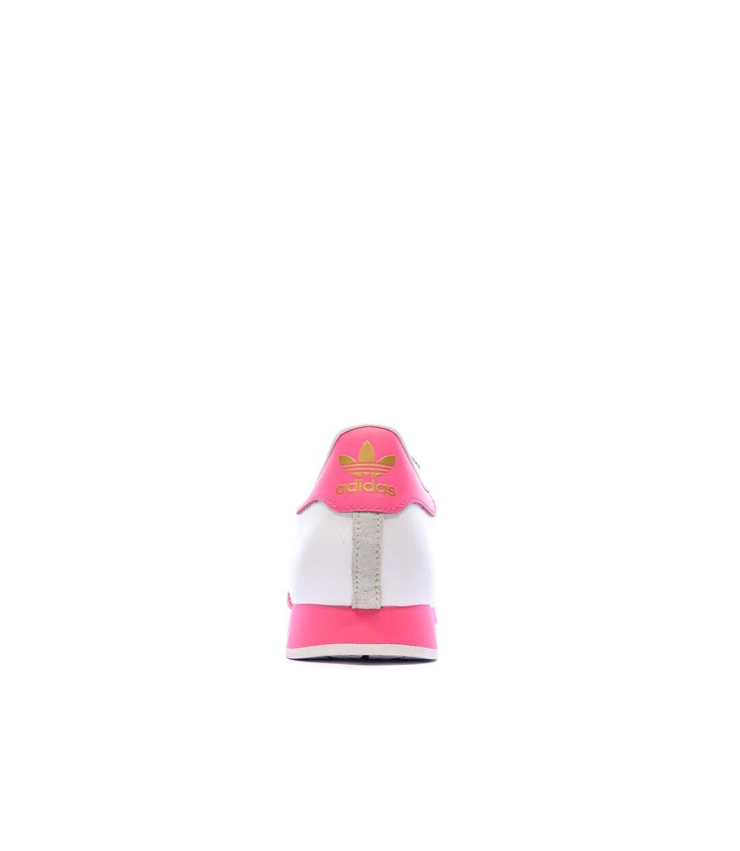 Baskets rose/blanc femme adidas samoa-3
