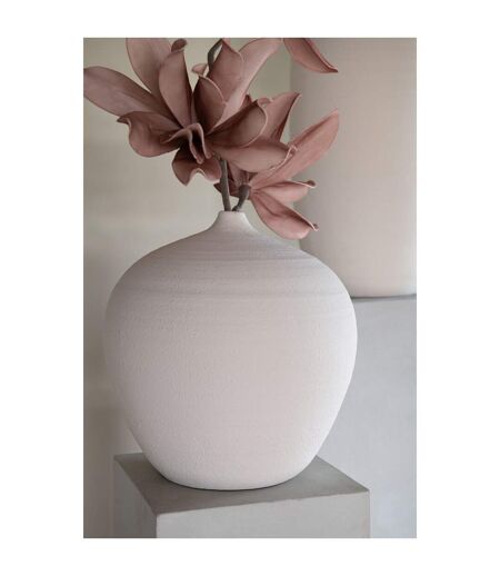 Vase Bouteille en Argile Cassia 35cm Blanc