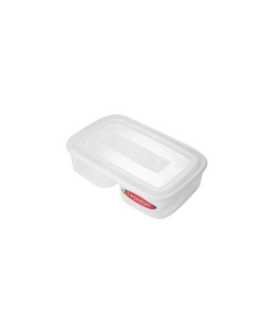 Beaufort Squared 2 Section Food Container (Clear) (One Size)