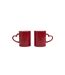 Lot de 2 Mugs en Céramique Amour 30cl Rouge-1
