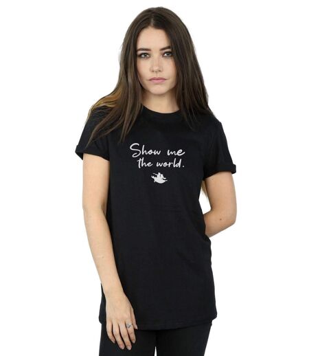 Disney - T-shirt ALADDIN SHOW ME THE WORLD - Femme (Noir) - UTBI17314