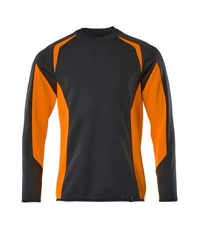 Mens Accelerate Safe Sweatshirt Dark Navy Hi Vis Orange Mascot