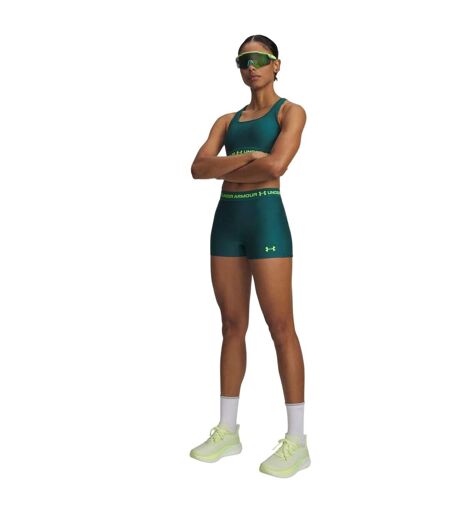 Womens/ladies Heatgear Shorts Green Heather Green Under Armour