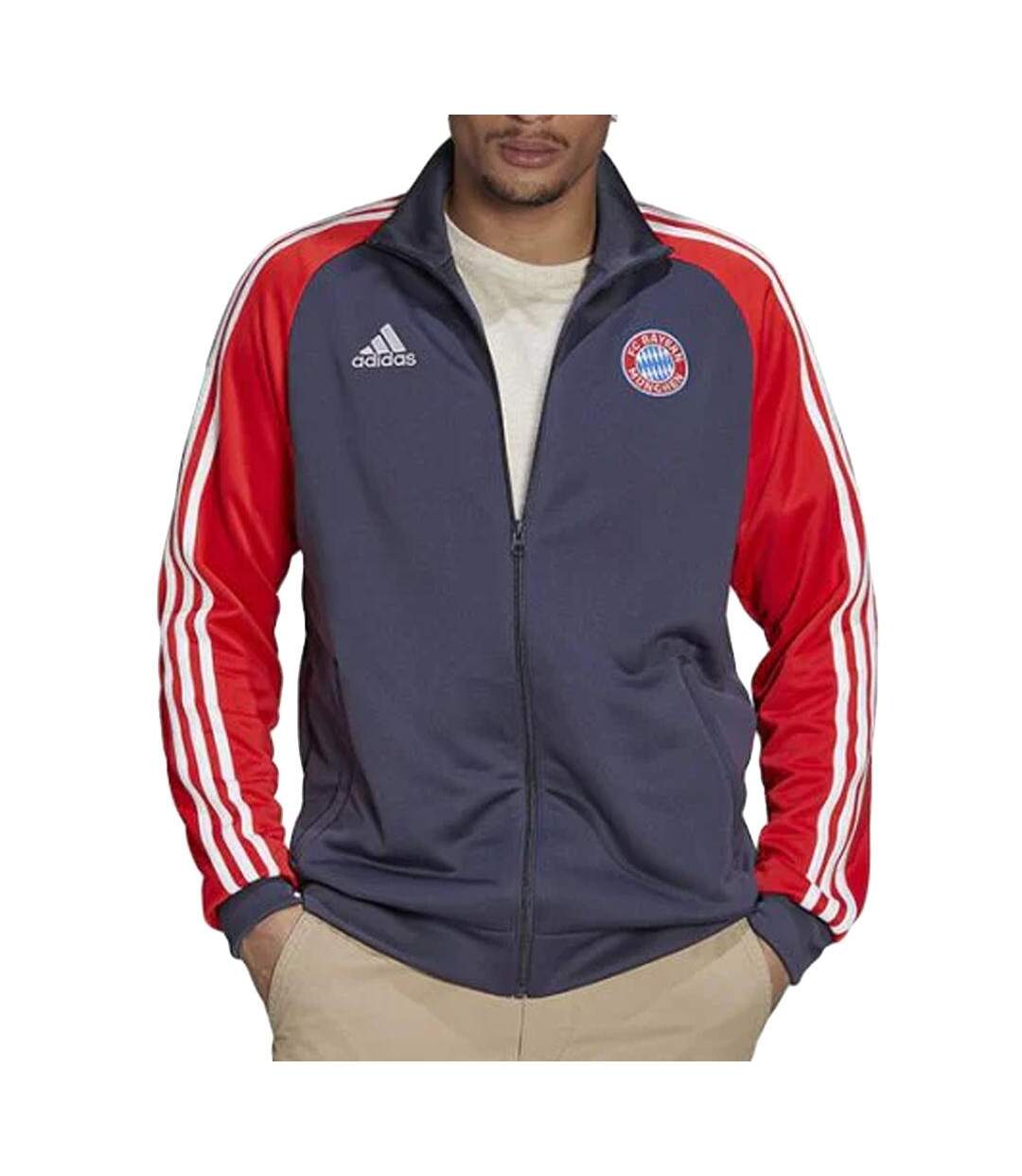 Bayern munich veste gris/rouge homme adidas 22/23 - l-1