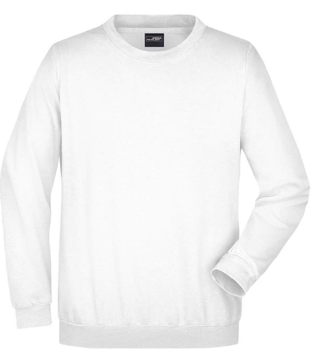 Sweat-shirt col rond - JN040 - blanc - mixte homme femme