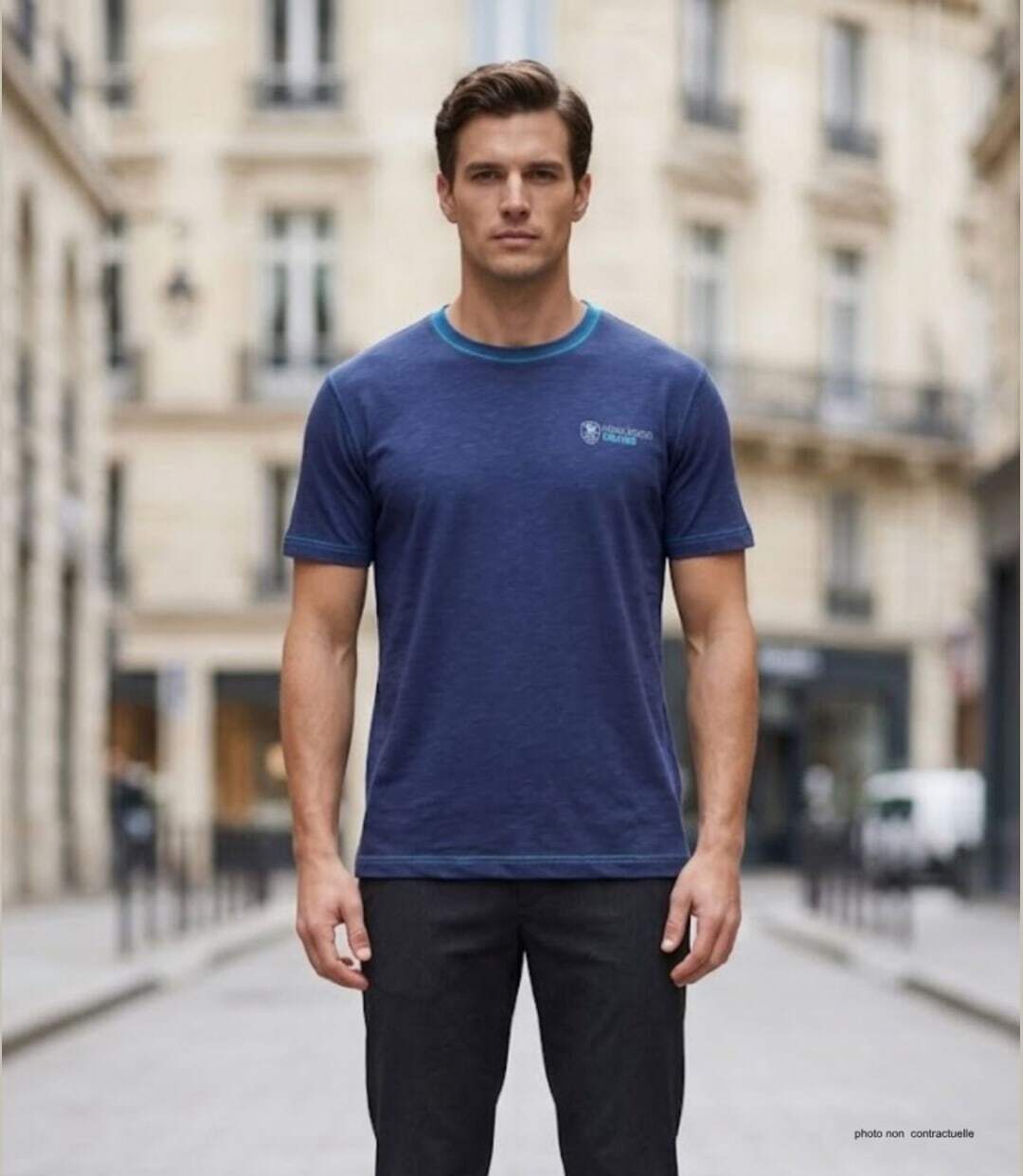 CHALLENGER SANCHO2 : Tee-shirt col rond en coton flammé pour un look texturé unique-5
