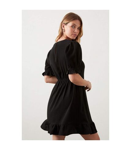 Dorothy Perkins Womens/Ladies Ruffle Hem Mini Dress (Black) - UTDP1633