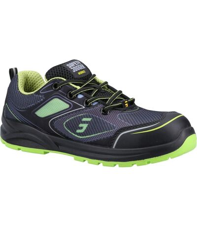 Safety Jogger Mens Cador Safety Trainers (Black/Green) - UTFS9004
