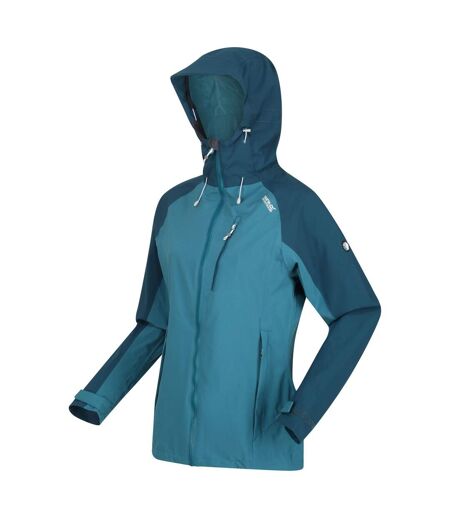 Veste imperméable birchdale femme bleu sarcelle / bleu sarcelle sombre Regatta