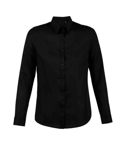 NEOBLU Womens/Ladies Blaise Long-Sleeved Formal Shirt (Deep Black) - UTPC5790