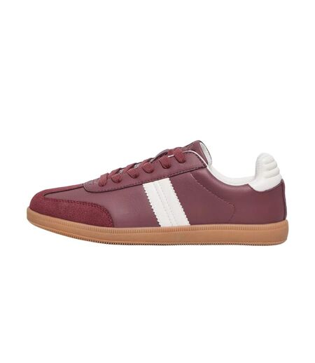 Baskets Amber Femme Bordeaux Crème Only