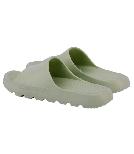 Claquettes Lou Femme Vert Coqui