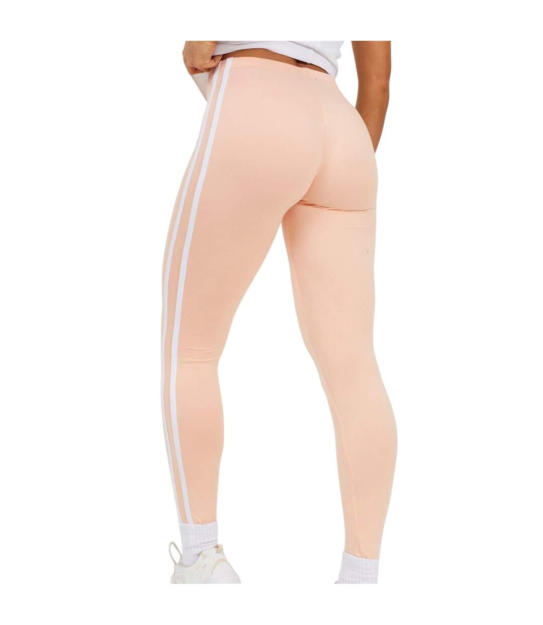 Legging Motif/style Détail Rayé Femme Pêche Blanc Brave Soul-2