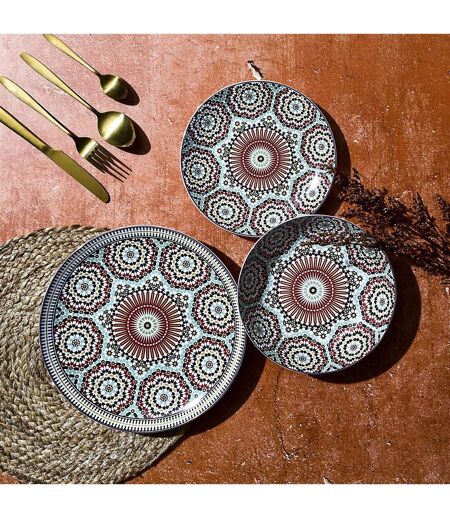Lot de 6 Assiettes Creuses Zahra 20cm Multicolore