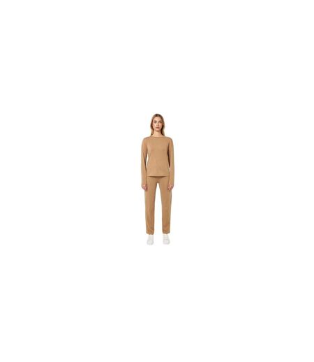 Ensemble De Pyjama Long Femme Beige Boss