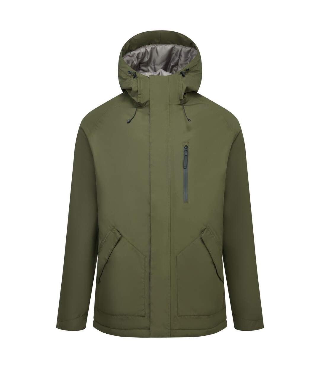 Veste Imperméable Unie Et Isolante À Capuche Slyvan Homme Kaki Foncé Regatta-2