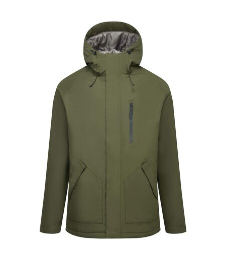 Veste Imperméable Unie Et Isolante À Capuche Slyvan Homme Kaki Foncé Regatta