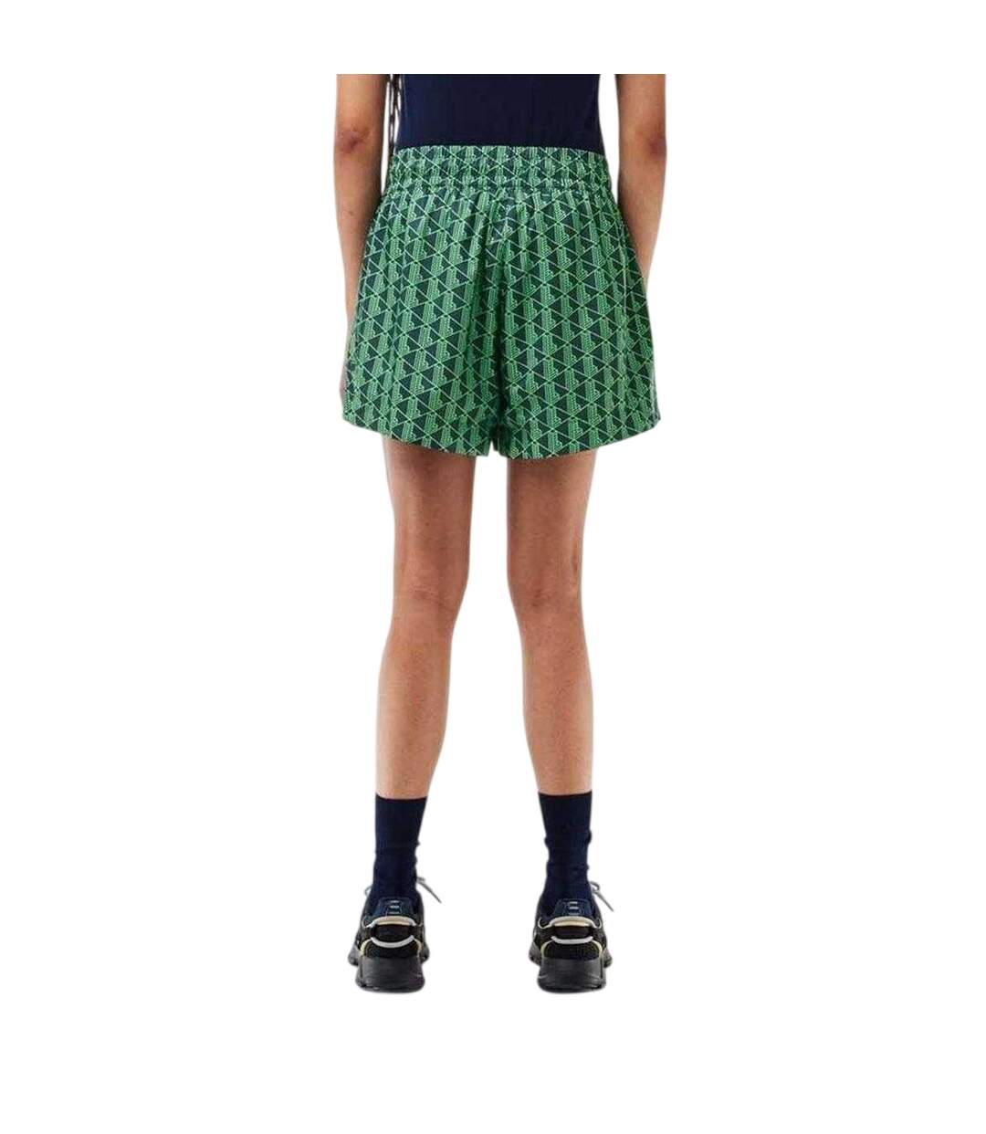 Womens/ladies Monogram Wide Leg Shorts Multicoloured Lacoste-2