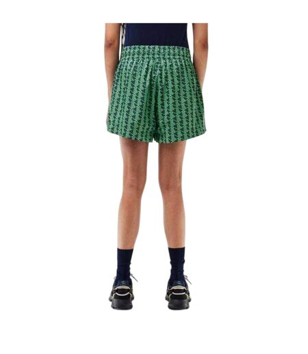 Womens/ladies Monogram Wide Leg Shorts Multicoloured Lacoste
