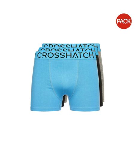 Boxers Knightling Mve Homme Bleu Noir Gris Crosshatch