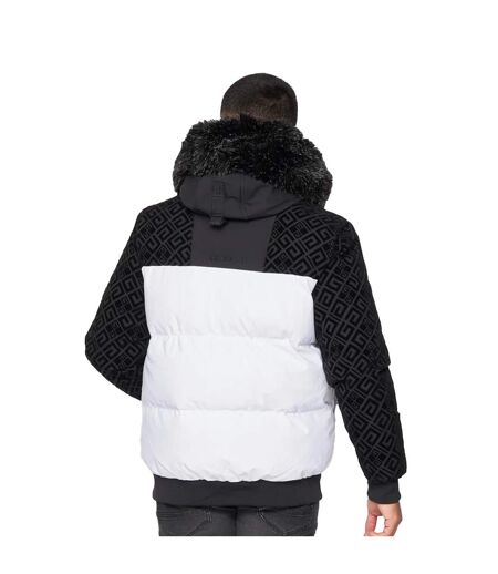 Mens Larano 2.0 Short Bomber Jacket White Glorious Gangsta