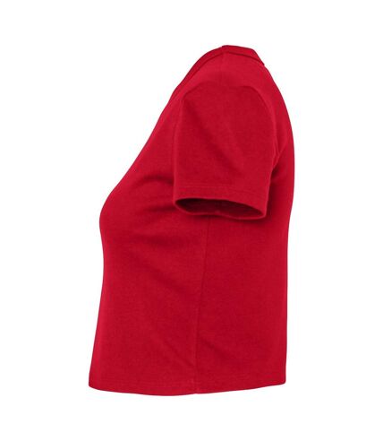 Haut court femme rouge uni Bella + Canvas