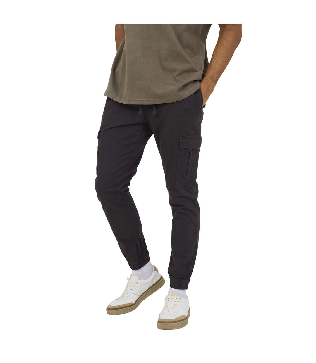 Pantalon À Poches Homme Gris Foncé Brave Soul-1