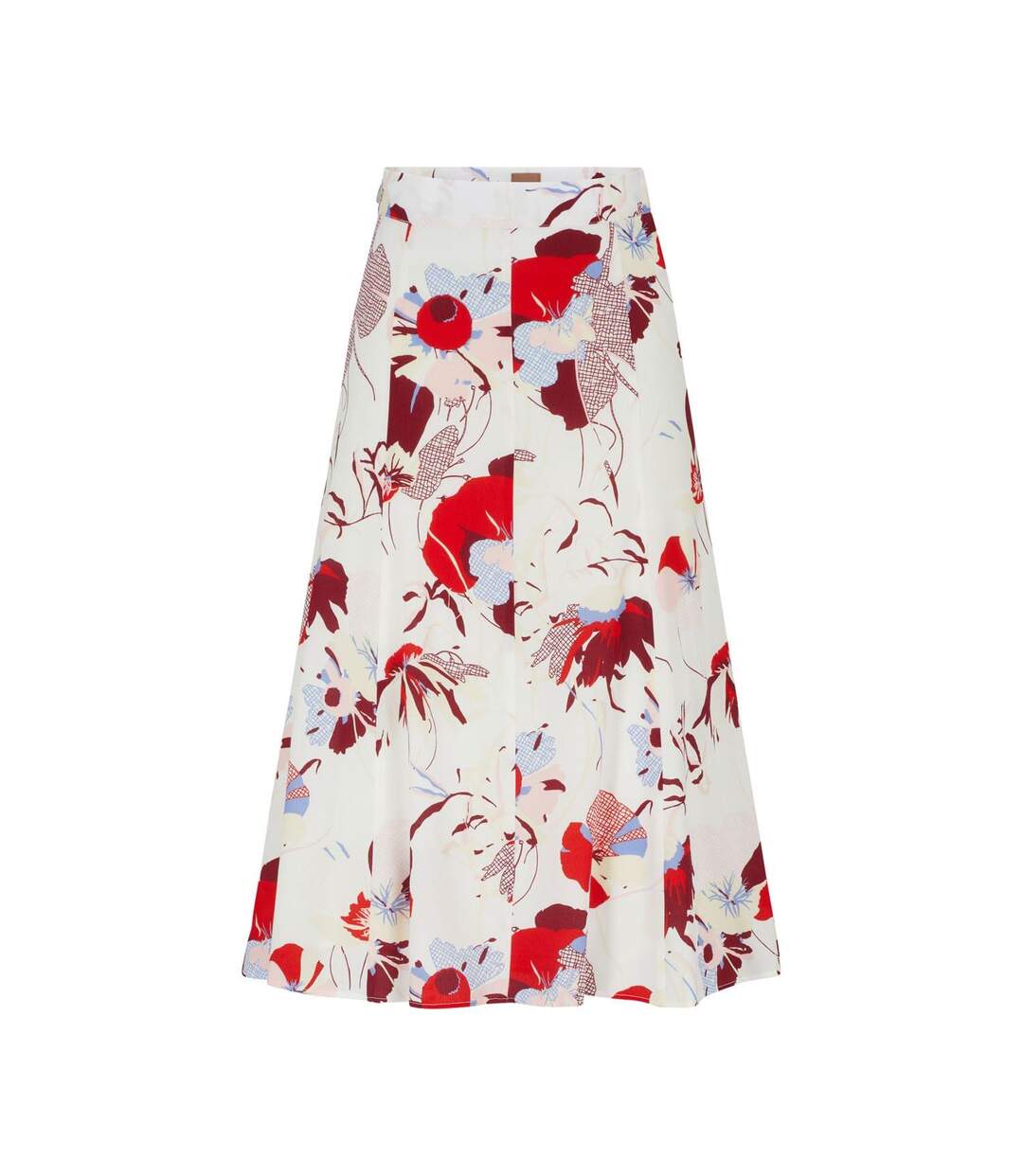 Jupe Mi-longue Style Floral Vallua Femme Blanc Cassé Rouge Bleu Boss-2
