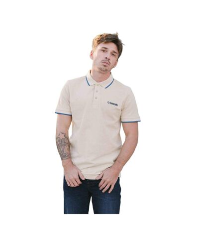 Mens Ss25 Twin Tip Polo Shirt Wood Ash Lambretta