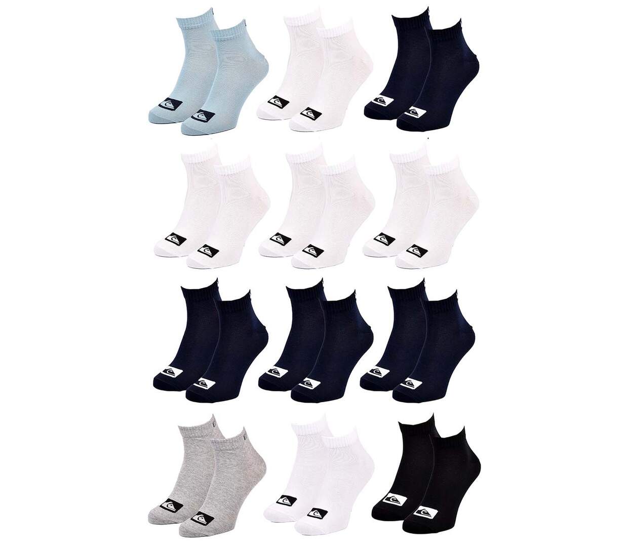 Chaussettes QUICKSILVER QUARTER Pack de 12 Paires MULTI62QQ-2