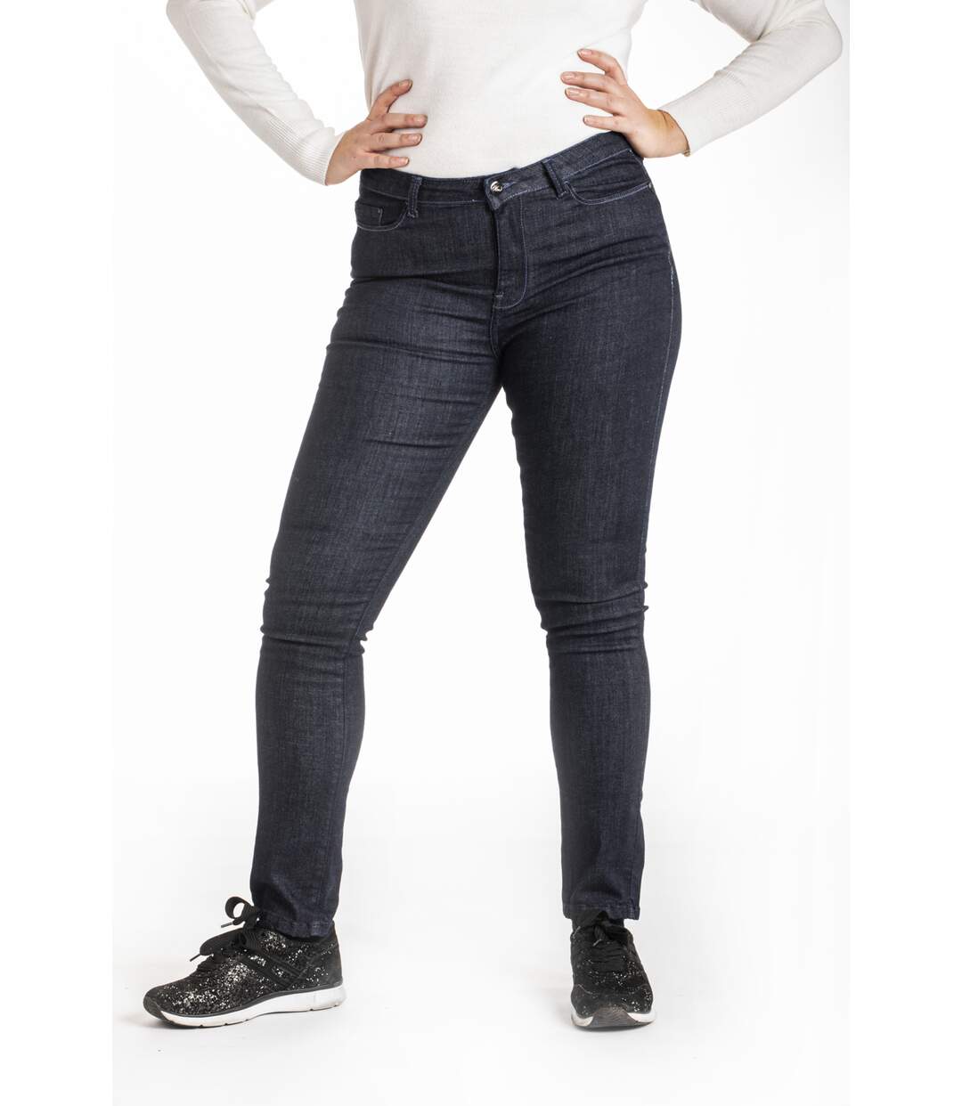 Jeans taille haute slim denim OBS6 'OBER'