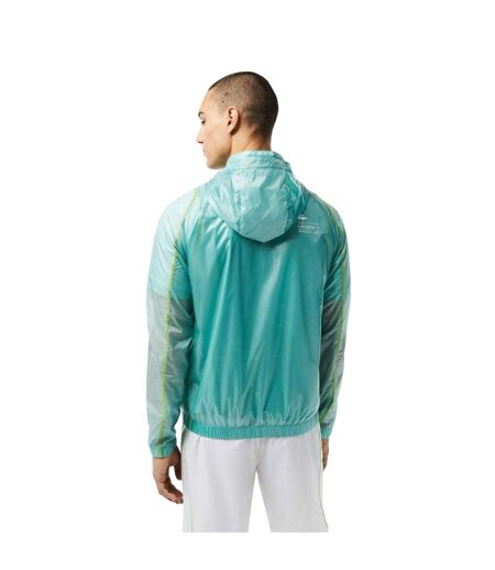 Mens Crocodile Print Hooded Jacket Mint Lacoste
