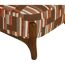Fauteuil en chenille avec pieds en bois effet noyer CALIX - Marron-4