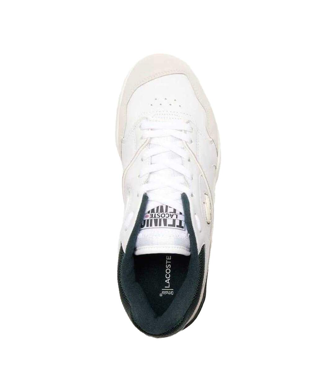 Mens Lineshot Leather Non Marking Trainers White Lacoste-3