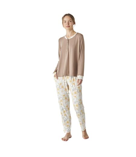 JJBEP1301 Women's Printed Long Sleeve Pajamas