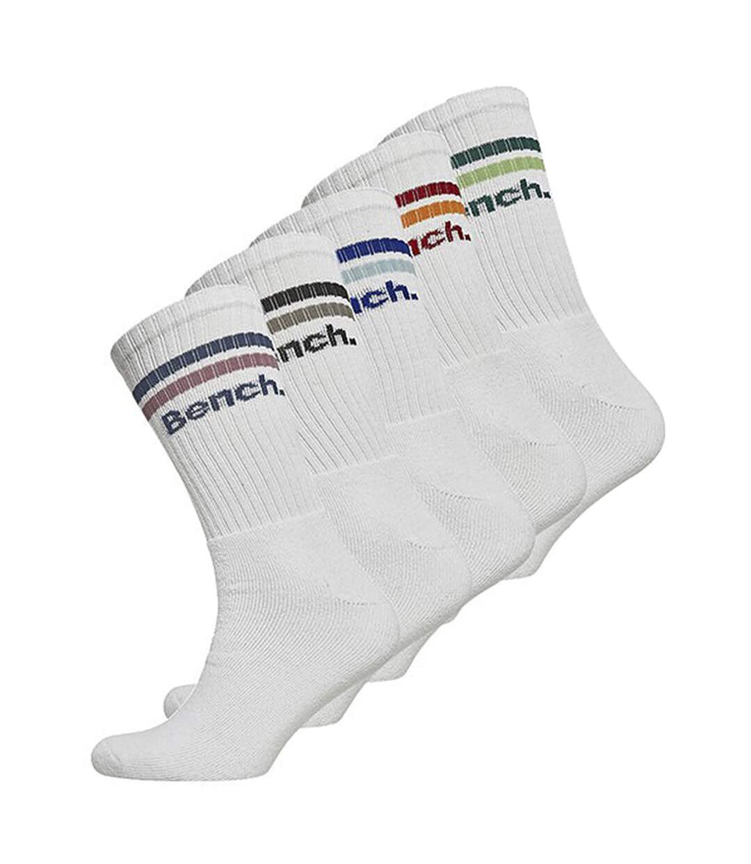 Bench - Lot de 5 Paires Chaussettes Homme Coton Sport Respirantes Athlétiques-1
