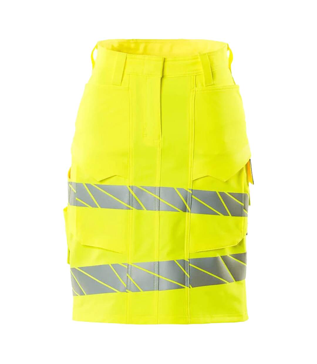 Womens/ladies Accelerate Safe High-vis Fitted Skirt Yellow Mascot-1
