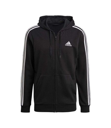 Veste À Capuche Motif/style 3 Rayures Homme Noir Blanc Adidas