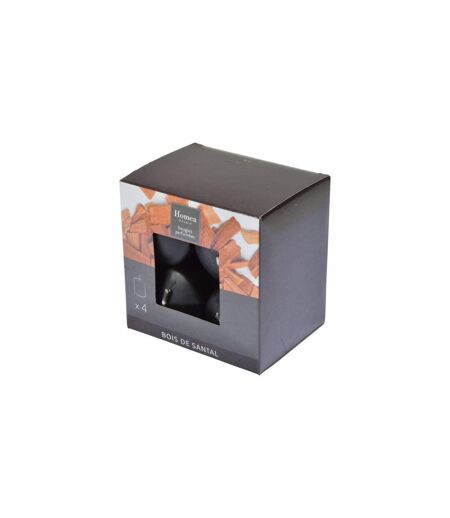 Lot de 4 Bougies Pilier Essentiel II 6cm Bois de Santal