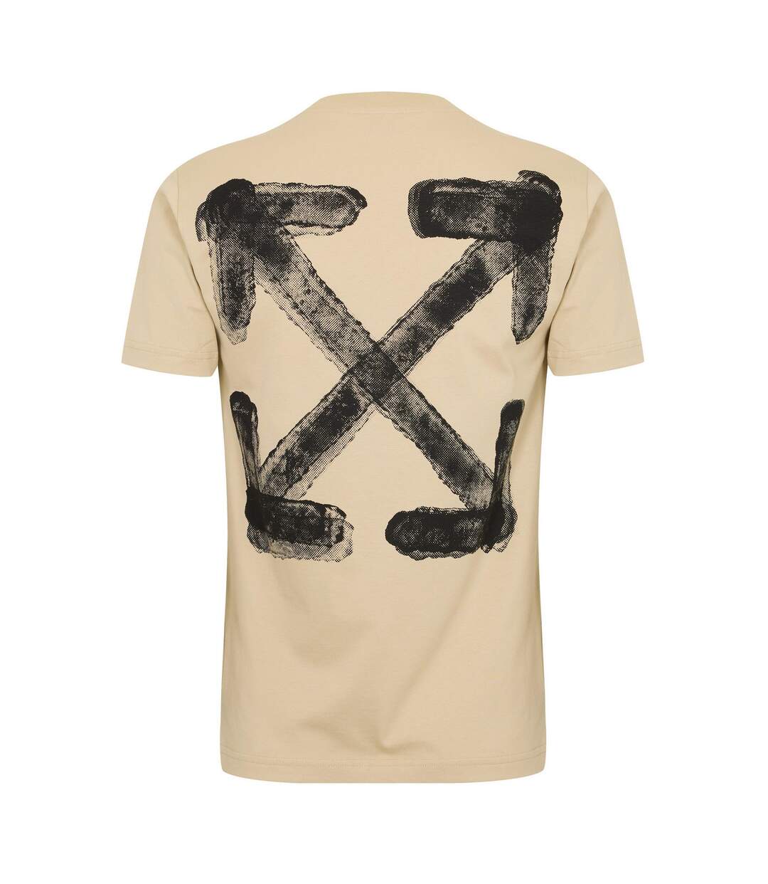 T-shirt Motif/style Logo À La Bombe Homme Marron Noir Off White-2