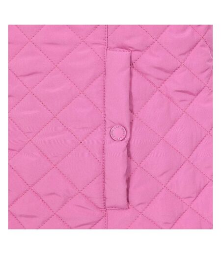 Womens/ladies Quilted Gilet Raspberry Lazy Jacks