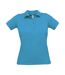 Polo manches courtes - femme - PW455 - bleu atoll