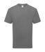 T-shirt unisexe en coton pour adultes graphite clair Fruit of the Loom-1