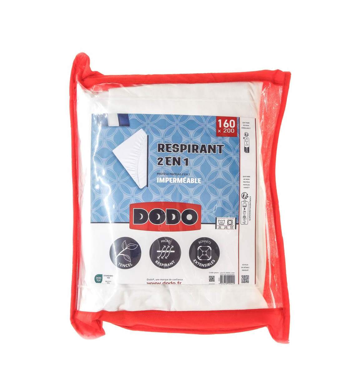 Protège matelas imperméable blanc dodo 160x200cm - 160x200-1