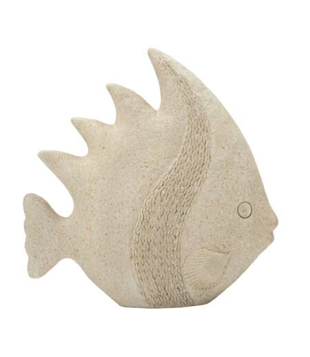 Statuette Poisson en Résine Sand 25cm Beige