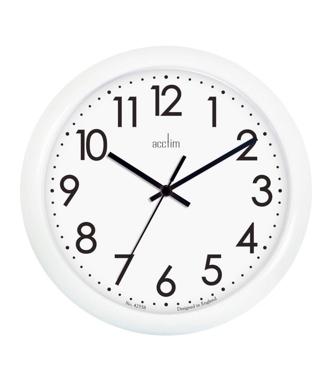 Abingdon plastic wall clock one size black/white Acctim-1