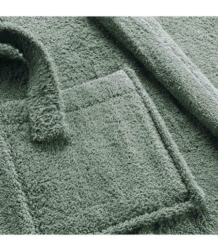 Peignoir Col Châle en Coton Tendresse Vert Cèdre